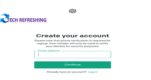 ChatGPT Account creation