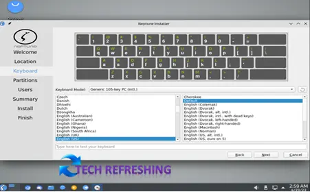 Select Keyboard Layout