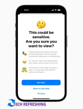 Apple's Communication Safety Feature Expands to Protect Users from Inappropriate Content. Image Credit Apple