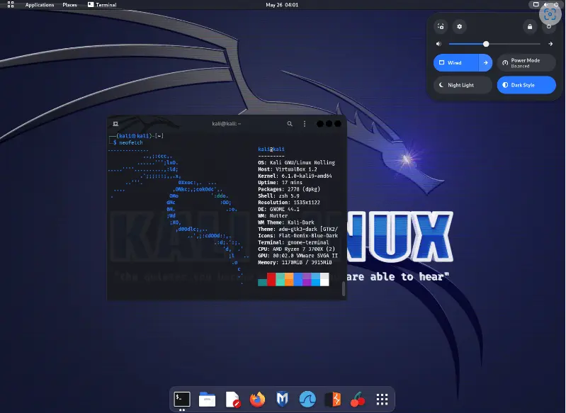 Image credit Kali linux