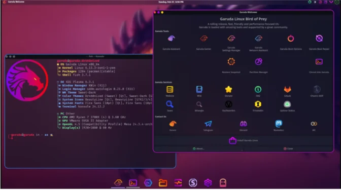 Top 5 KDE Plasma Linux Distributions You Should Try in 2025 6 Garuda Linux – The Visual Stunner