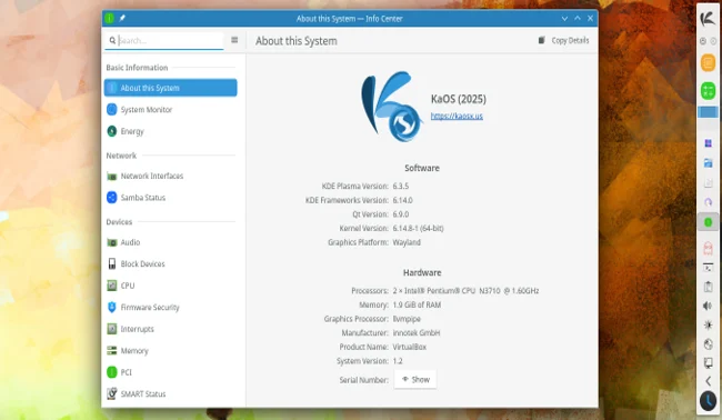 KDE Plasma 6.3.5 – A Polished Desktop Experience