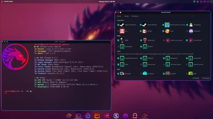 Aesthetic Linux Distros: Blending Performance with Pixel-Perfect Style 6 Garuda Linux Cyberpunk Aesthetics with Arch Power