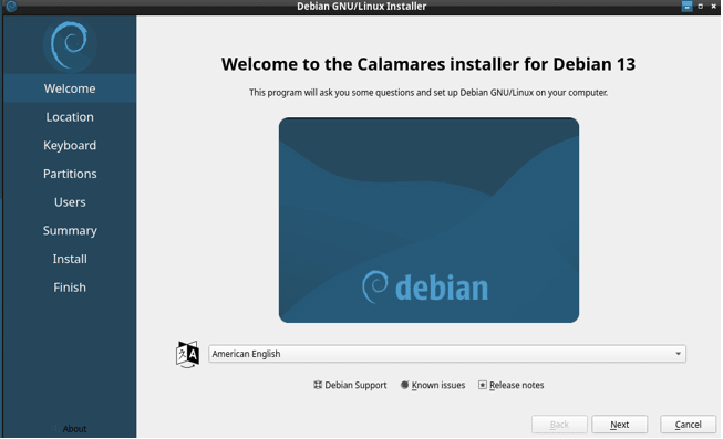 Calamares or the classic Debian Installer