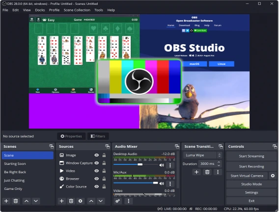 OBS Studio For Streaming and Recording