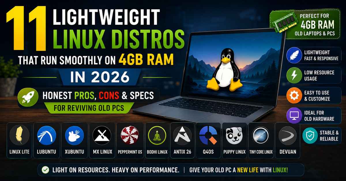 Lightweight Linux Distros That Run Smoothly On 4GB RAM (2026 Guide ...