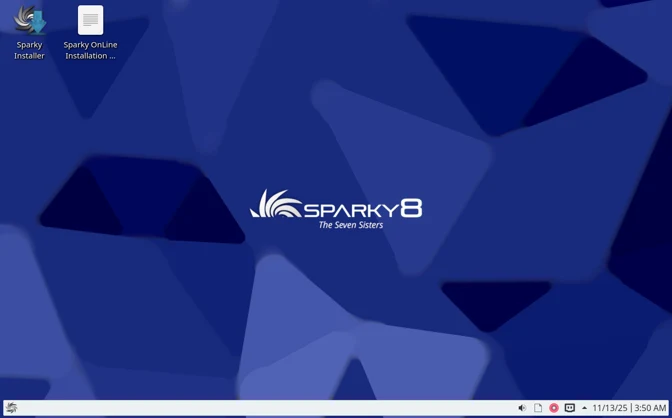 Sparky Linux 8.1 KDE Plasma 6.3.6