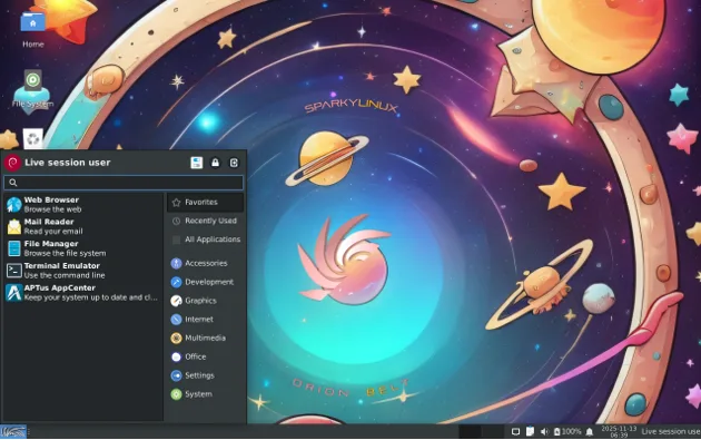 Sparky Linux 8.1 with Xfce 4.20