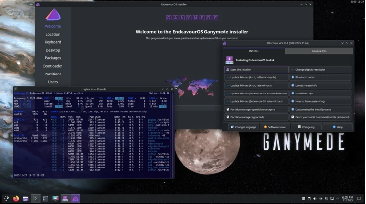 EndeavourOS Ganymede