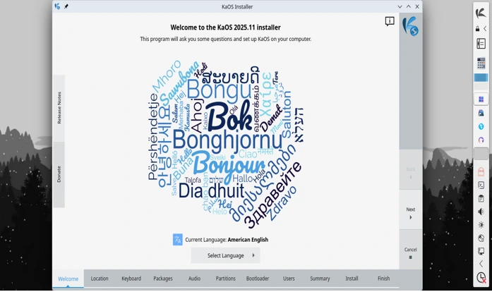KaOS 2025.11 Calamares Installer