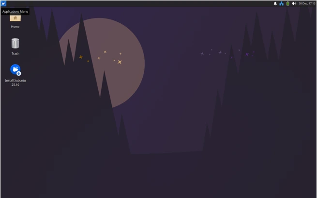 Xubuntu 25.10 desktop