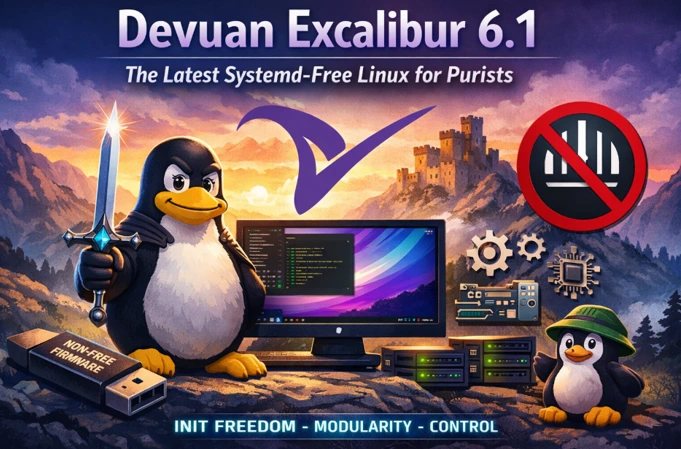 Devuan Excalibur 6.1 The Latest Systemd-Free Linux for Purists