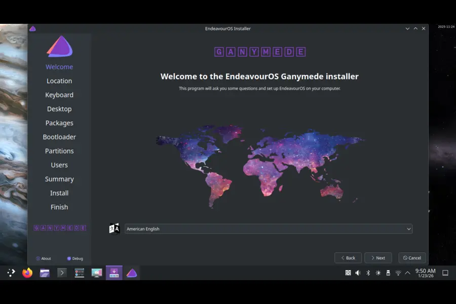 EndeavourOS Ganymede Neo Installation
