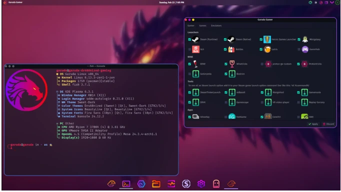 Best KDE Plasma Linux Distros in 2026 (Plasma 6 Tested) 6 Garuda Linux – Gaming and Performance Focus