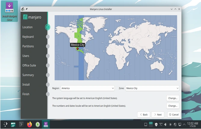 Installing Manjaro 26 Anh-Linh – A Beginner's Guide to the Latest Rolling Release 4 Language, Region & Keyboard