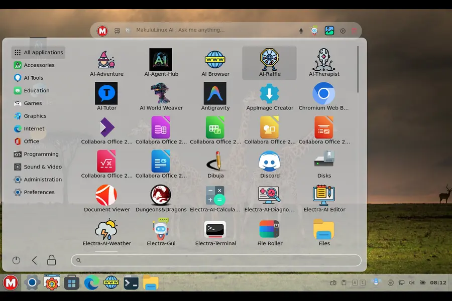 MakuluLinux AI-Enhanced Desktop Experience