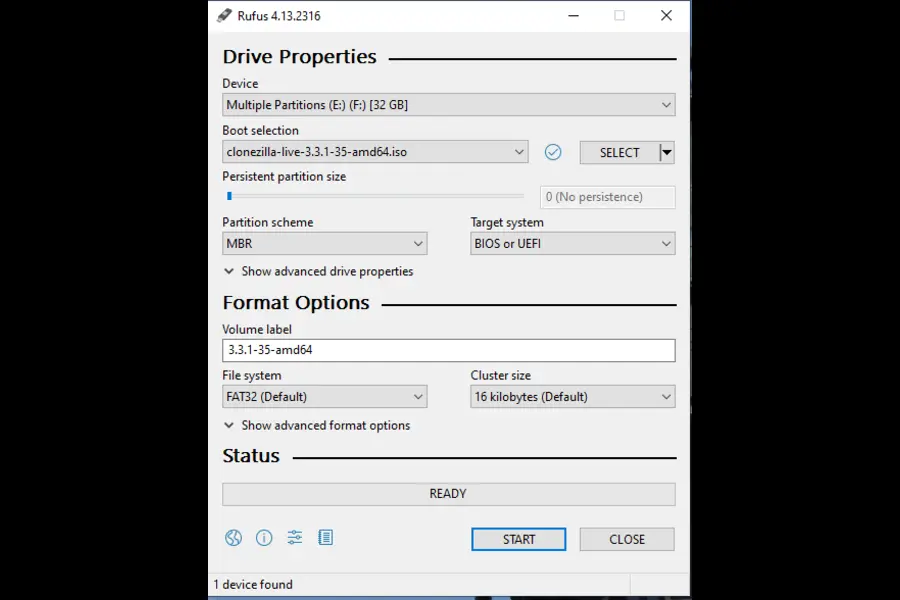 How to Clone Your Hard Drive Using Clonezilla Live 3.3.1 2 Create a Clonezilla Bootable USB Drive using Rufus