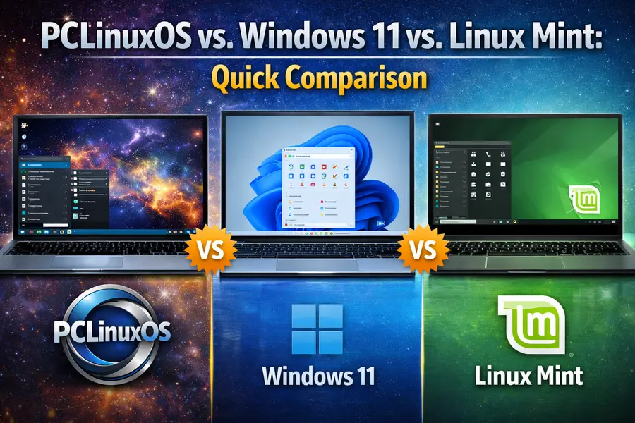 PCLinuxOS Review 2026: Is It Still a Perfect Windows Alternative? 7 PCLinuxOS vs. Windows 11 vs. Linux Mint Quick Comparison