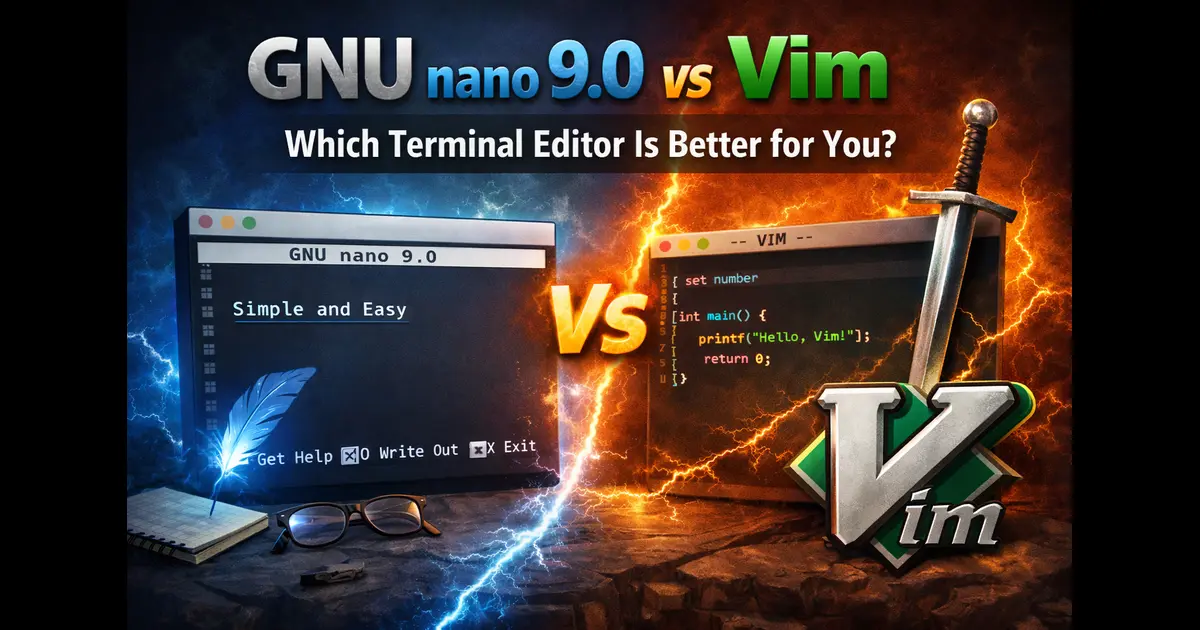 GNU nano 9.0 vs Vim: Which Terminal Editor Is Better for You?