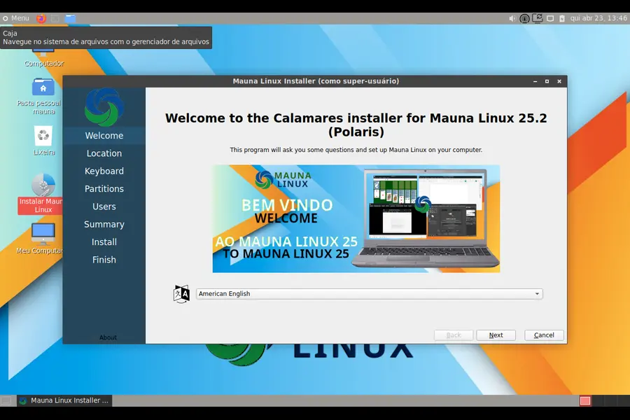 Mauna Linux Calamares Installer