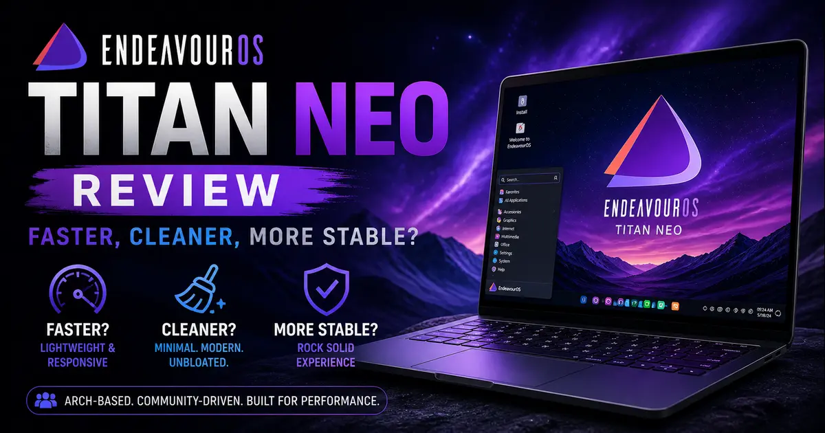 EndeavourOS Titan Neo Review: Faster, Cleaner, More Stable?