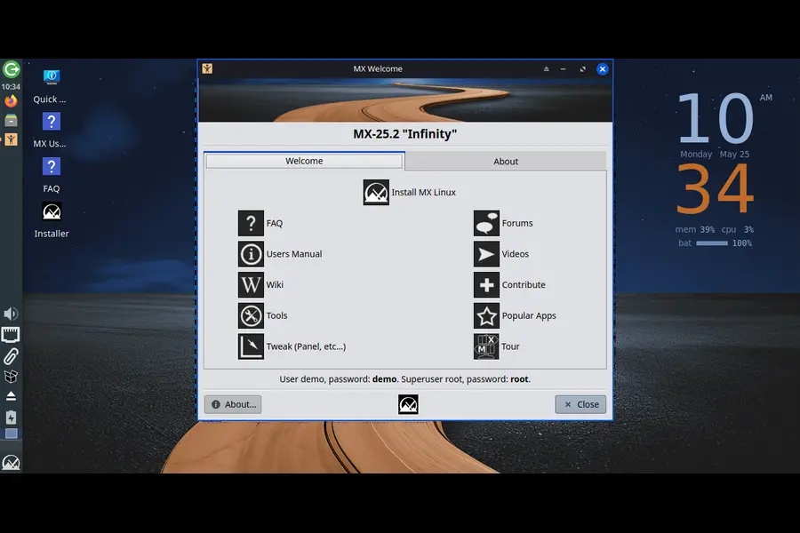 MX Linux 25.2 Xfce