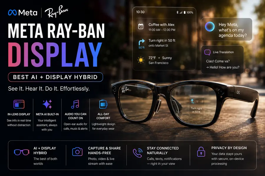 Best AR Glasses in 2026: Top Smart Glasses Compared 5 Meta Ray-Ban Display — Best AI + Display Hybrid
