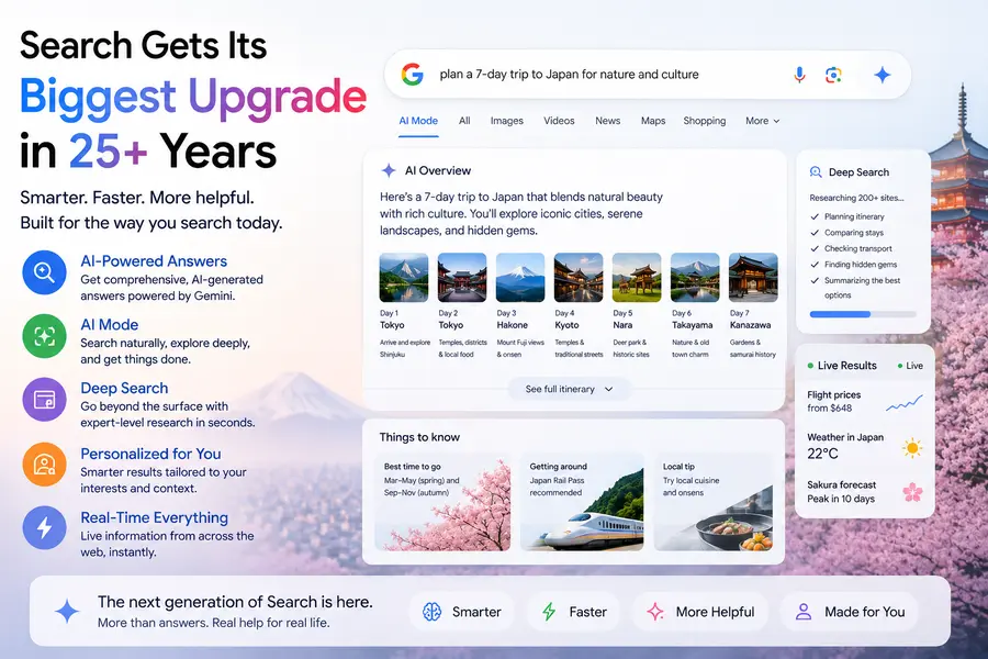 Everything Google Revealed at Google I/O 2026: The Complete Breakdown 4 Search Gets Its Biggest Upgrade in 25+ Years
