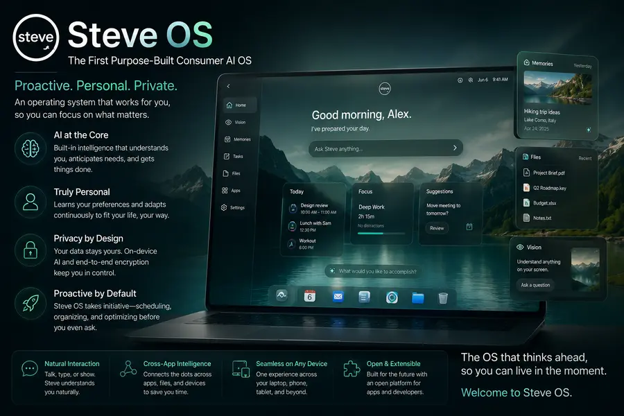Steve OS — The First Purpose-Built Consumer AI OS