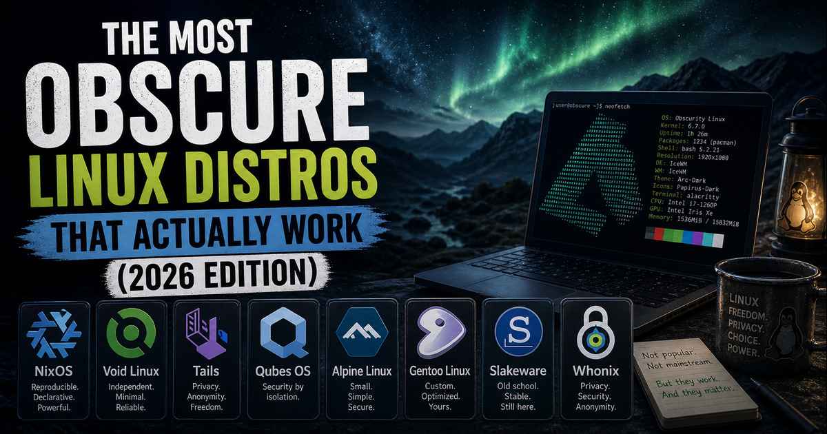 Linux Hard The Most Obscure Linux Distros That Actually Work (2026 Edition ...