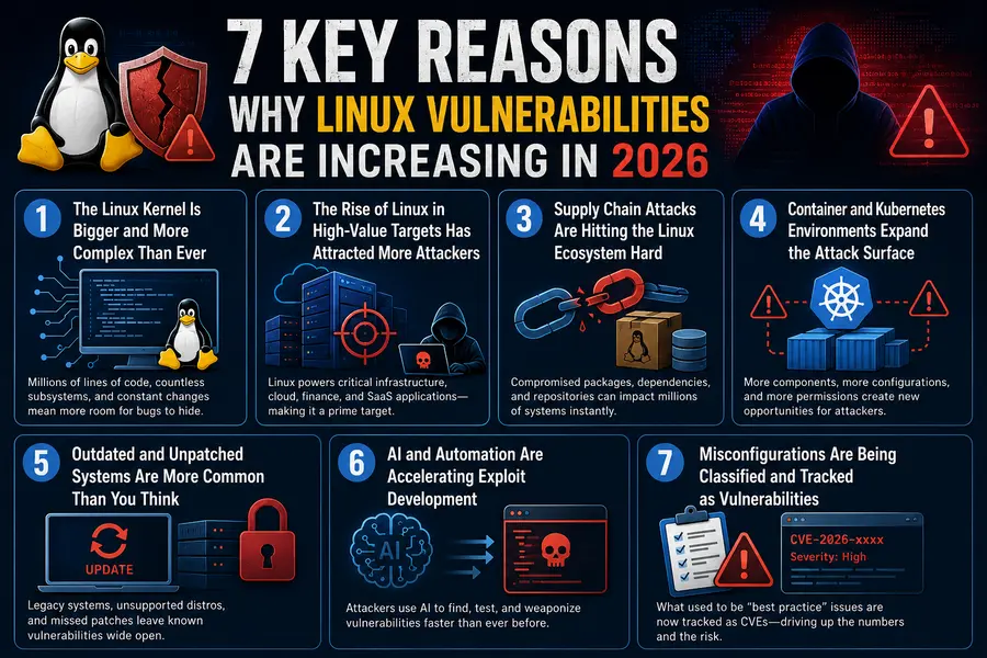 7 Key Reasons Why Linux Vulnerabilities Are Increasing in 2026