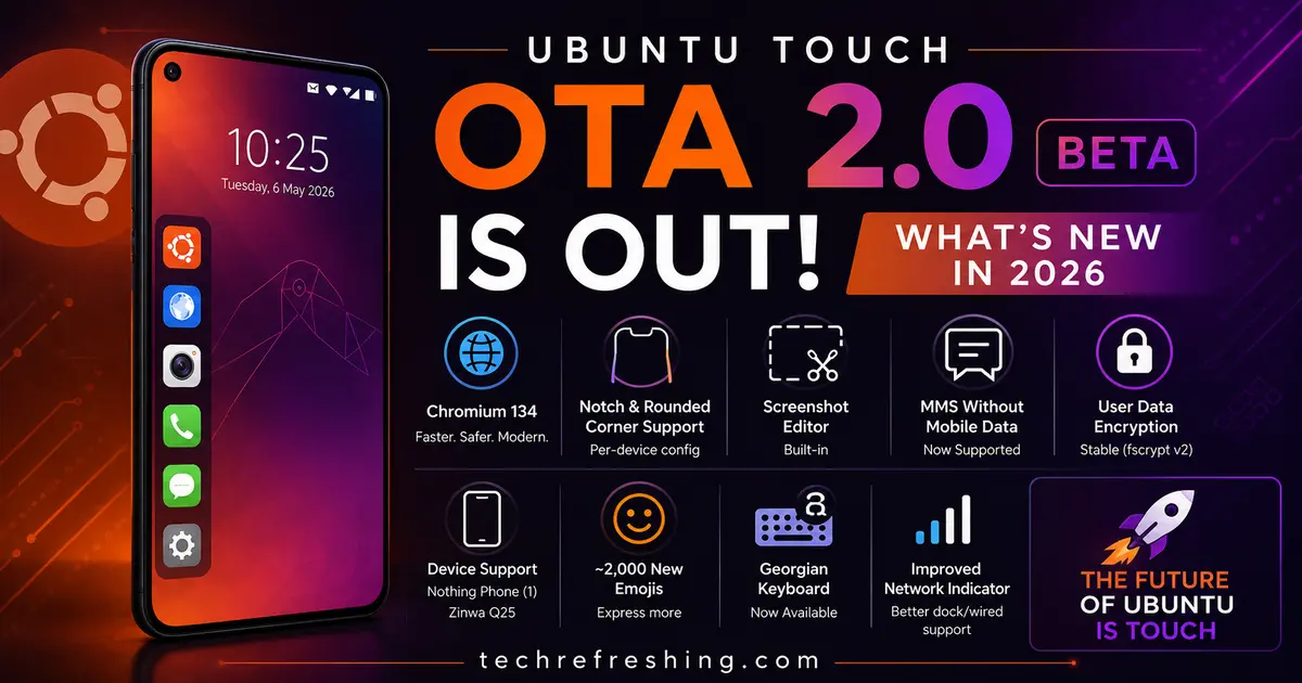 Ubuntu Touch OTA 2.0 Beta Is Out: What's New in 2026