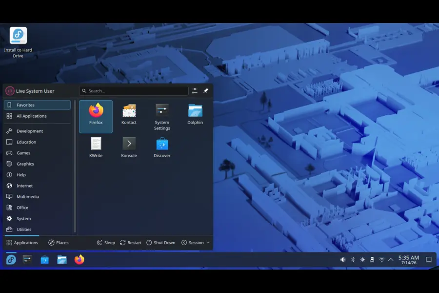 Fedora vs Ubuntu in 2026: Which One Wins for Daily Use? 2 Fedora 44 with KDE desktop screenshot