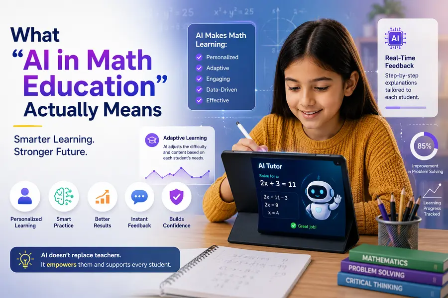 How AI Helps Children Learn Mathematics (2026 Guide) 3 What "AI in Math Education" Actually Means