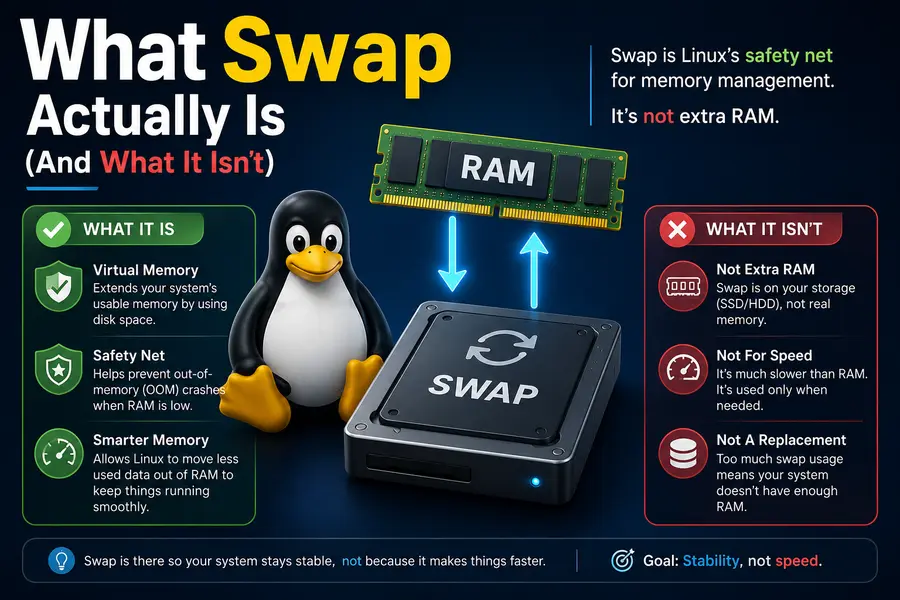 Why Linux Uses Swap Even with Plenty of RAM 2 What Swap Actually Is (And What It Isn't)