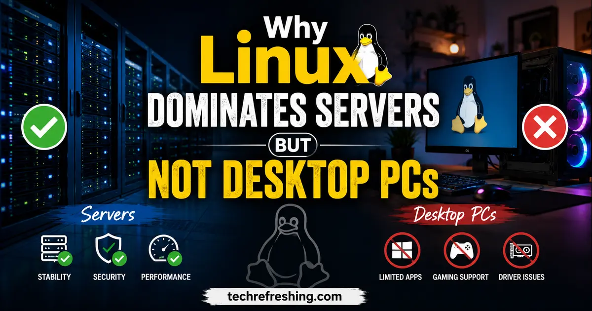 Why Linux Dominates Servers but Not Desktop PCs