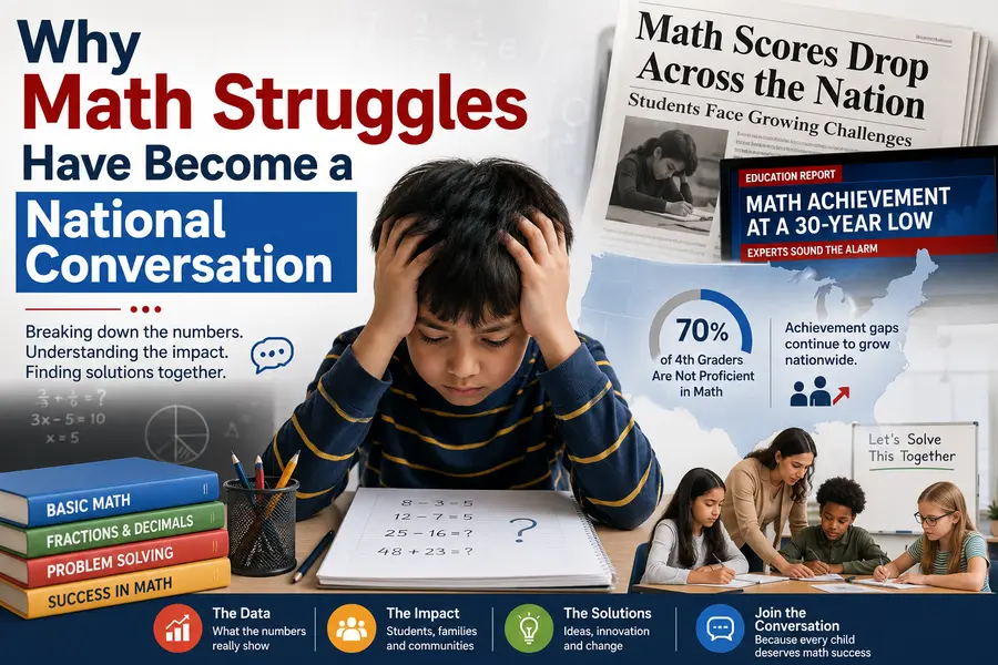 How AI Helps Children Learn Mathematics (2026 Guide) 2 Why Math Struggles Have Become a National Conversation