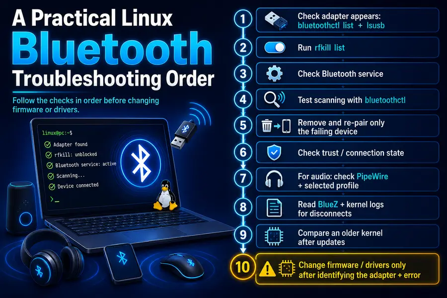 A Practical Linux Bluetooth Troubleshooting Order