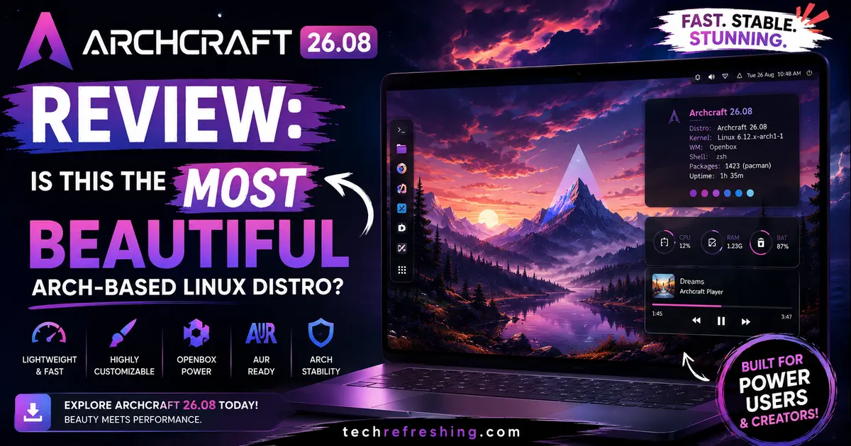 Archcraft 26.08 Review: Is This the Most Beautiful Arch-Based Linux Distro?