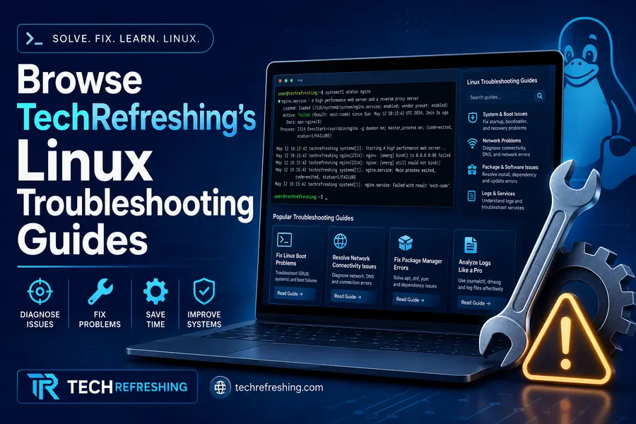 Browse TechRefreshing's Linux Troubleshooting Guides