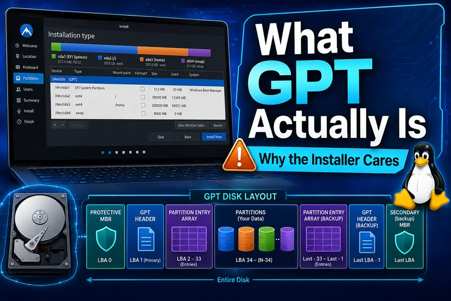 Linux Installer Shows GPT Partition Error: Causes and Fixes (2026 Guide) 2 What GPT Actually Is (and Why the Installer Cares)