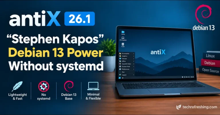 antiX 26.1 “Stephen Kapos”: Debian 13 Power Without systemd