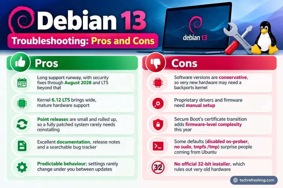 Debian 13 for Troubleshooting: Pros and Cons