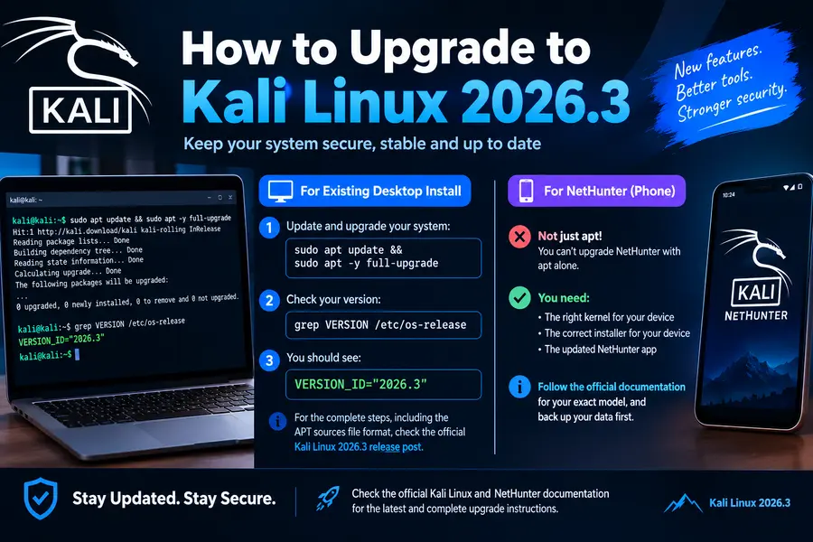 Kali NetHunter Gets New Features in Kali Linux 2026.3: What's Changed? 3 How to Upgrade to Kali Linux 2026.3